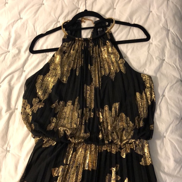 msk black and gold dress